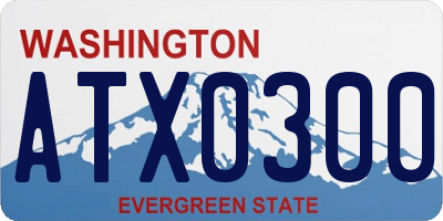 WA license plate ATX0300