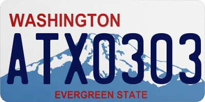 WA license plate ATX0303