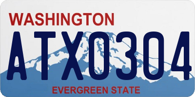 WA license plate ATX0304