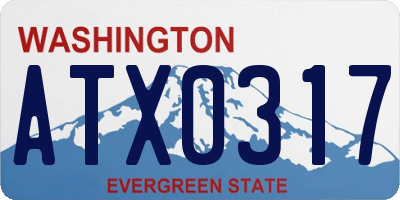 WA license plate ATX0317