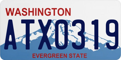 WA license plate ATX0319