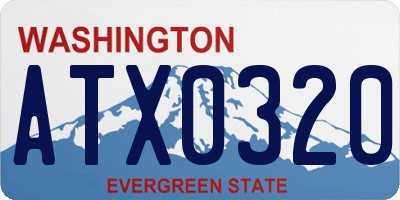 WA license plate ATX0320