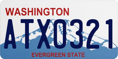 WA license plate ATX0321
