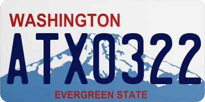 WA license plate ATX0322