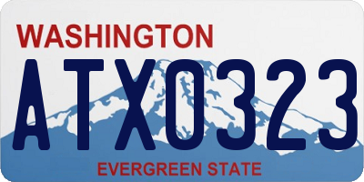 WA license plate ATX0323