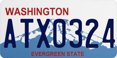 WA license plate ATX0324