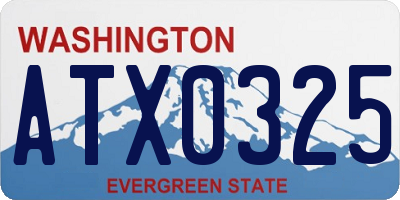 WA license plate ATX0325