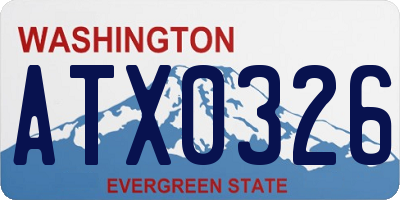 WA license plate ATX0326
