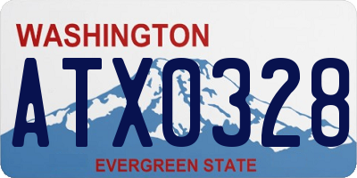 WA license plate ATX0328