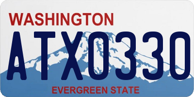 WA license plate ATX0330