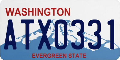WA license plate ATX0331