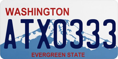 WA license plate ATX0333