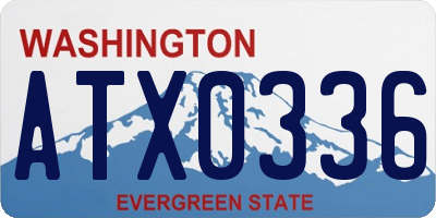 WA license plate ATX0336