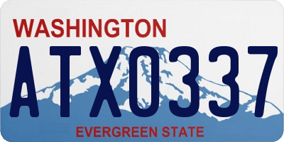 WA license plate ATX0337
