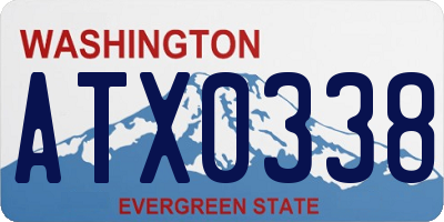 WA license plate ATX0338