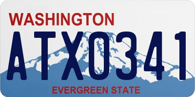 WA license plate ATX0341