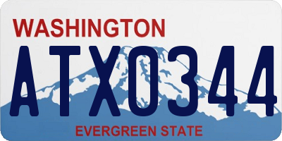WA license plate ATX0344