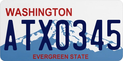 WA license plate ATX0345
