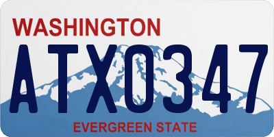 WA license plate ATX0347