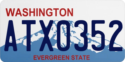 WA license plate ATX0352
