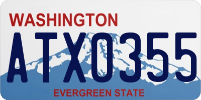 WA license plate ATX0355