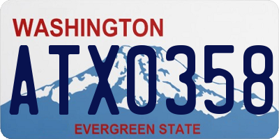 WA license plate ATX0358