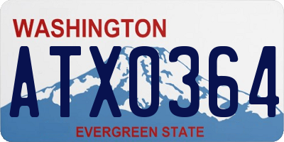 WA license plate ATX0364