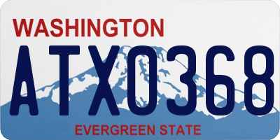 WA license plate ATX0368