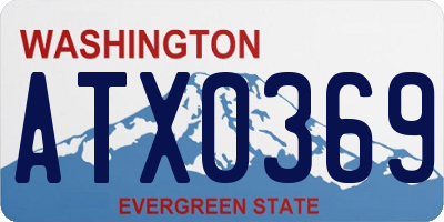 WA license plate ATX0369