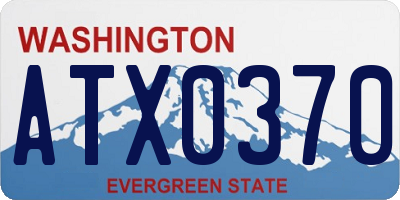WA license plate ATX0370