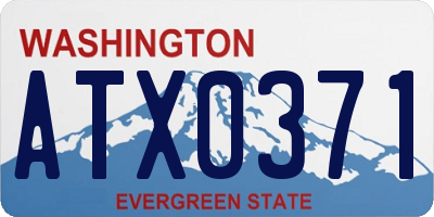 WA license plate ATX0371