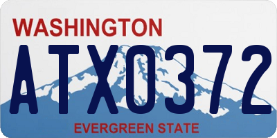 WA license plate ATX0372