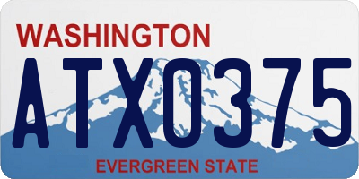 WA license plate ATX0375