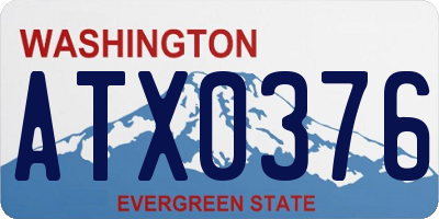 WA license plate ATX0376