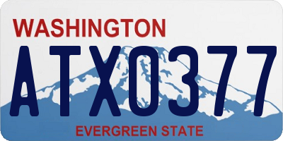 WA license plate ATX0377