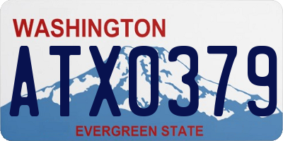 WA license plate ATX0379