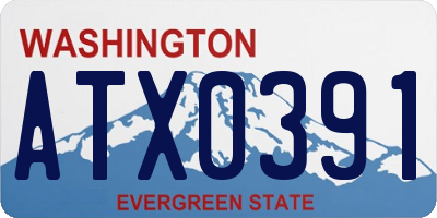 WA license plate ATX0391