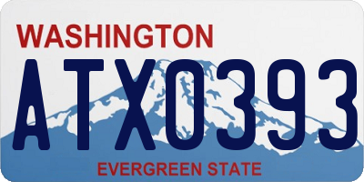 WA license plate ATX0393