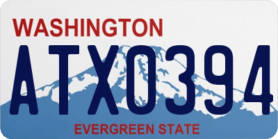 WA license plate ATX0394
