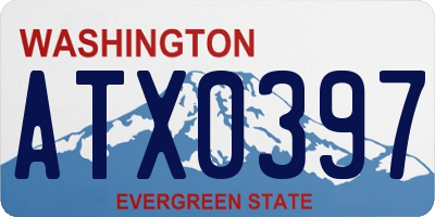 WA license plate ATX0397