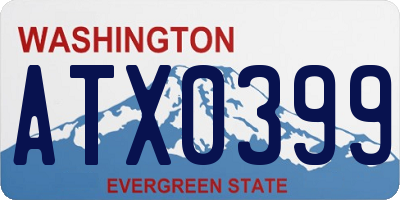 WA license plate ATX0399