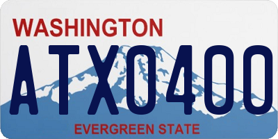 WA license plate ATX0400