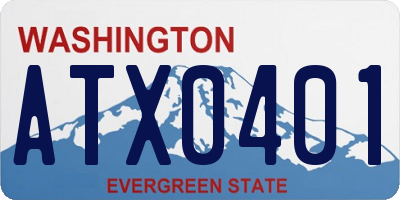 WA license plate ATX0401