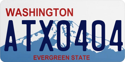 WA license plate ATX0404