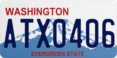 WA license plate ATX0406
