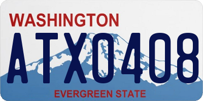 WA license plate ATX0408
