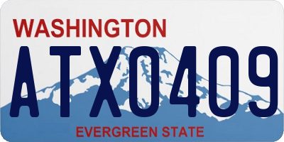 WA license plate ATX0409