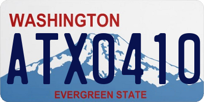 WA license plate ATX0410