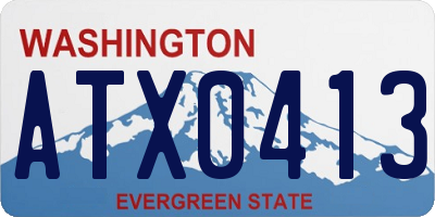 WA license plate ATX0413