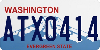 WA license plate ATX0414